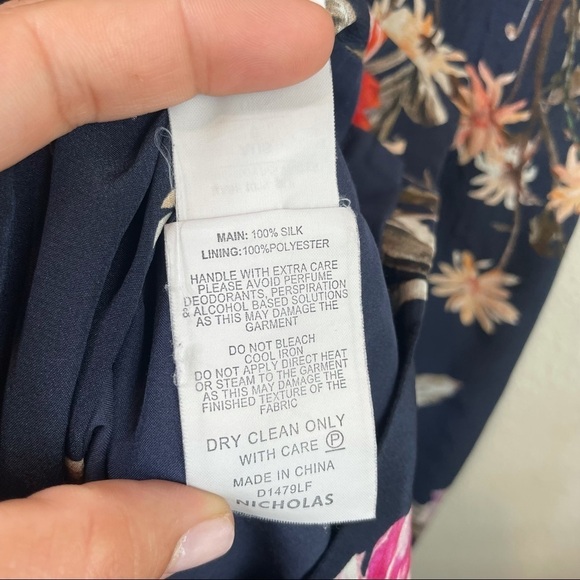 NICHOLAS Lucile Floral Corset Bra Dress - Navy - Picture 15 of 15